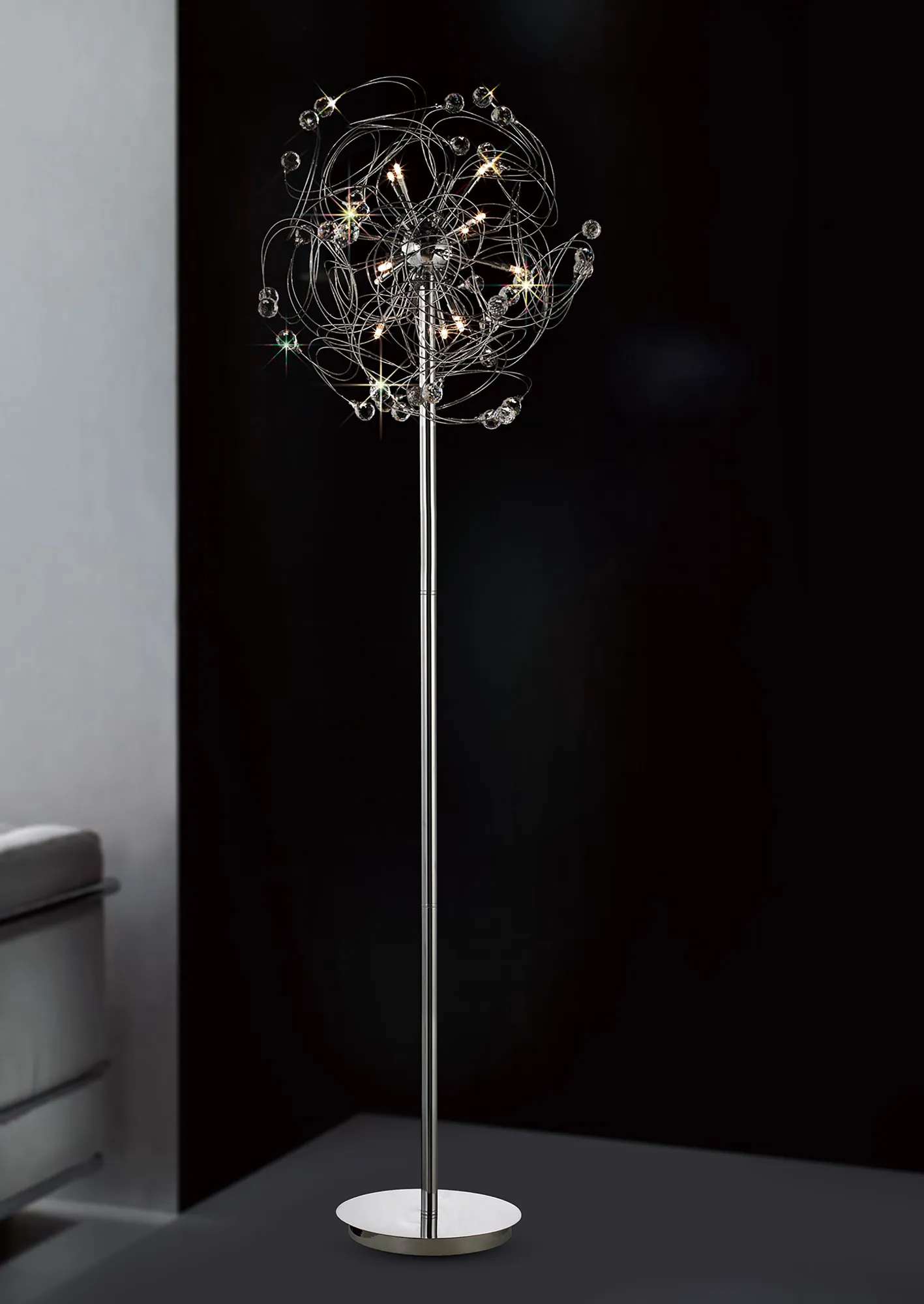 Messe Crystal Floor Lamps Diyas Multi Head Floor Lamps Messe Crystal Floor Lamps Diyas Multi Head Floor Lamps